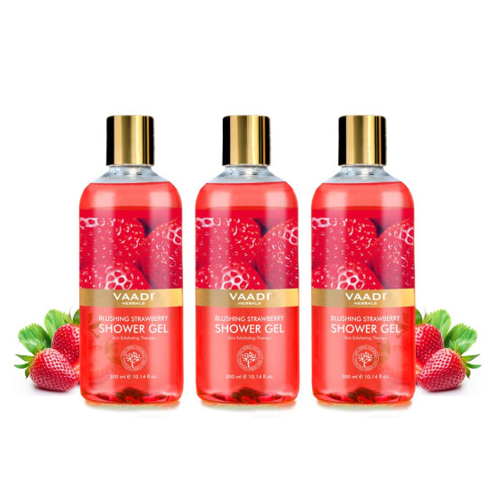 Vaadi Herbals Blushing Shower Gel - Vitamin C Enriched, 300g (Pack of 3)
