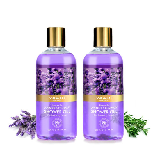 Vaadi Herbals Heavenly Shower Gel - Lavender & Rosemary - Rejuvenate Your Skin