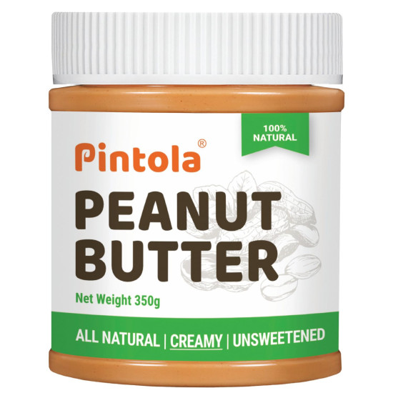 Pintola All Natural Peanut Butter (Creamy) - 30g Protein, Unsweetened