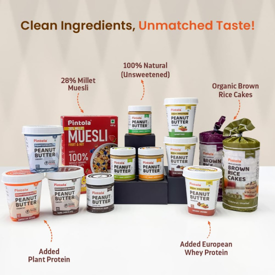Pintola All Natural Peanut Butter (Creamy) - 30g Protein, Unsweetened
