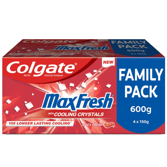 Colgate MaxFresh Toothpaste - Spicy Fresh Red Gel with Menthol