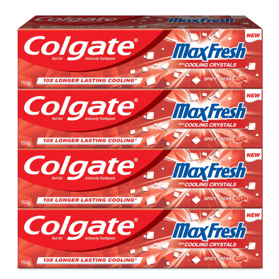 Colgate MaxFresh Toothpaste - Spicy Fresh Red Gel with Menthol