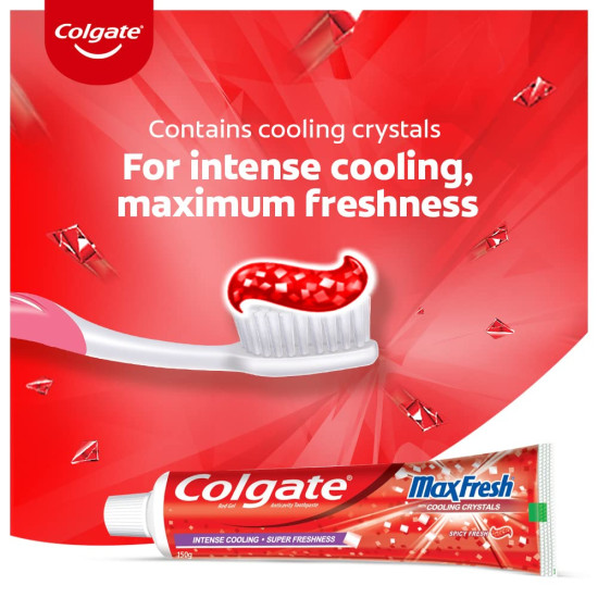 Colgate MaxFresh Toothpaste - Spicy Fresh Red Gel with Menthol