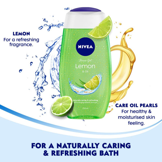 Nivea Body Wash, Lemon & Oil Shower Gel - Refreshing Scent