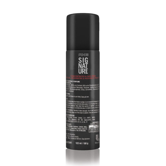 AXE Signature Body Perfume, Intense - Long-lasting Fragrance for Men