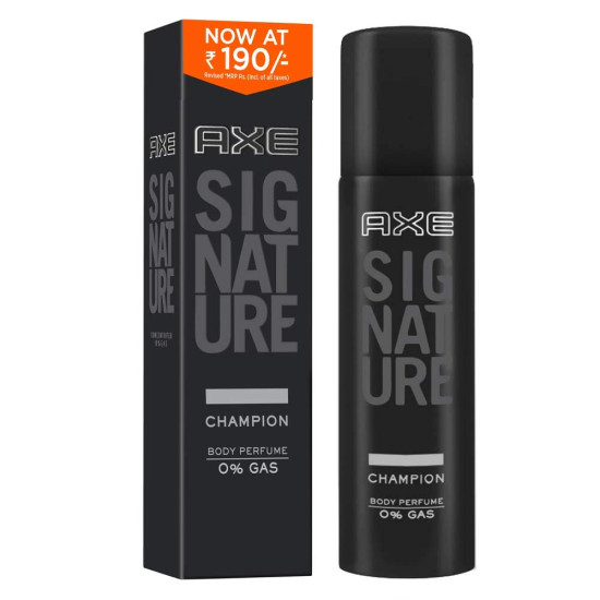 AXE Signature Champion Body Perfume, 122ml - Long-lasting Citrus Fresh Fragrance