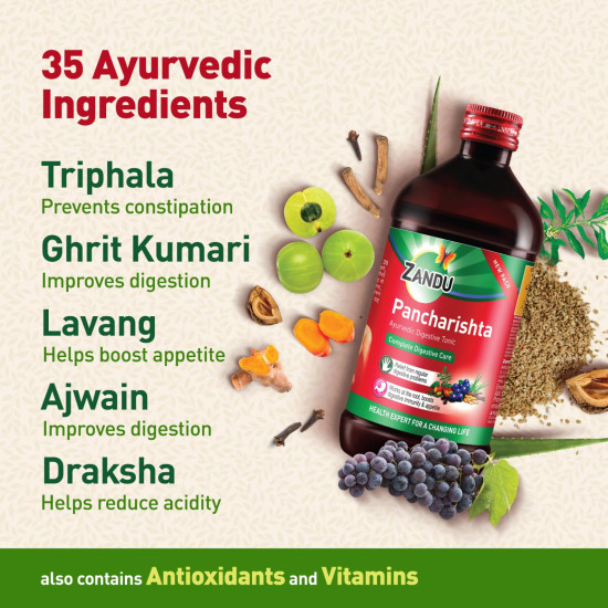 Zandu Pancharishta 450ml - Ayurvedic Tonic for Digestive Health Zandu Pancharishta 450ml - Ayurvedic Tonic for Digestive Health
