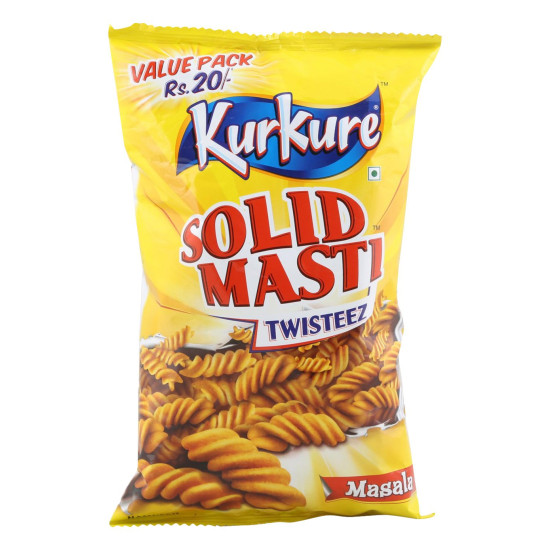 Kurkure Snacks Solid Masti Twisteez - Spicy & Tangy Flavor
