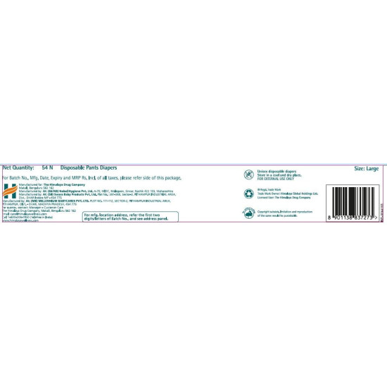 Himalaya Total Care Baby Pants Diapers - Comfort & Protection for 9-14 kg Babies