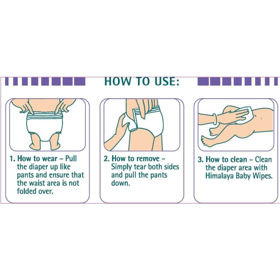 Himalaya Total Care Baby Pants Diapers - Comfort & Protection for 9-14 kg Babies