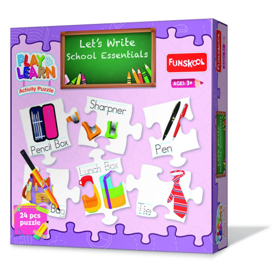 Play & Learn Let's Write School Essentials - Educational Puzzle for Kids