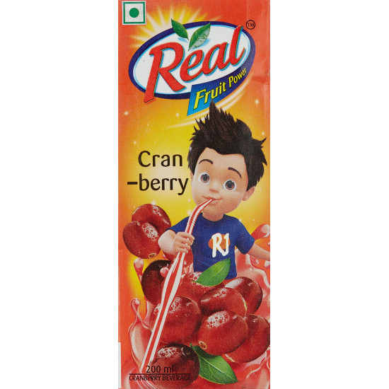 Real Fruit Power Cranberry Juice - Refreshing 180ml