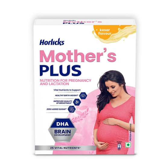 Horlicks Mother's Horlicks Plus Powder - Health Drink for Pregnancy & Lactation, Kesar Flavour