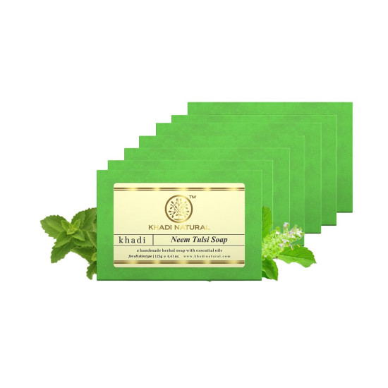 Khadi Natural Neem Tulsi Soap - Herbal Bathing Soap for Acne Khadi Natural Neem Tulsi Soap - Herbal Bathing Soap for Acne