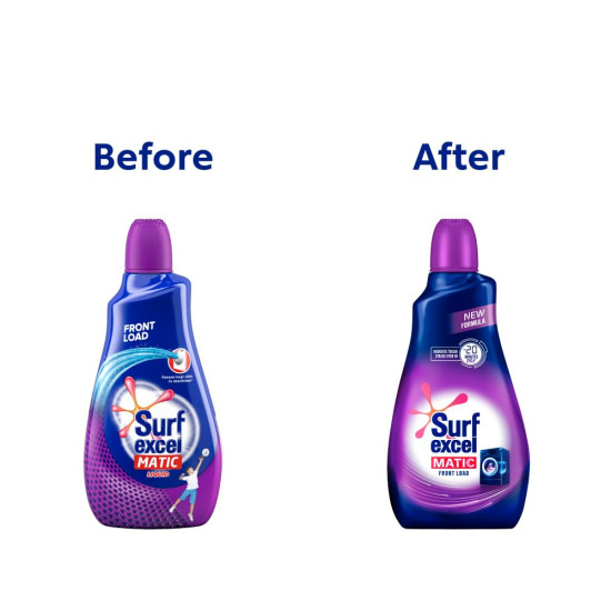 Surf Excel Matic Front Load Liquid Detergent 1L - Tough Stain Removal