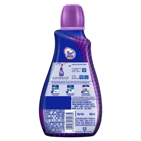 Surf Excel Matic Front Load Liquid Detergent - Superior Stain Removal
