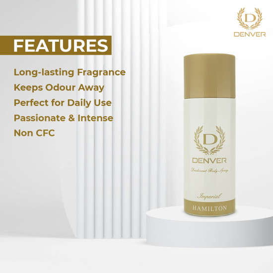 DENVER Caliber Deo + Imperial Deo - Long Lasting Fragrance for Men