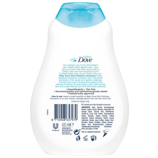 Baby Dove Shampoo 400 ml - Gentle Care for Baby's Soft Hair