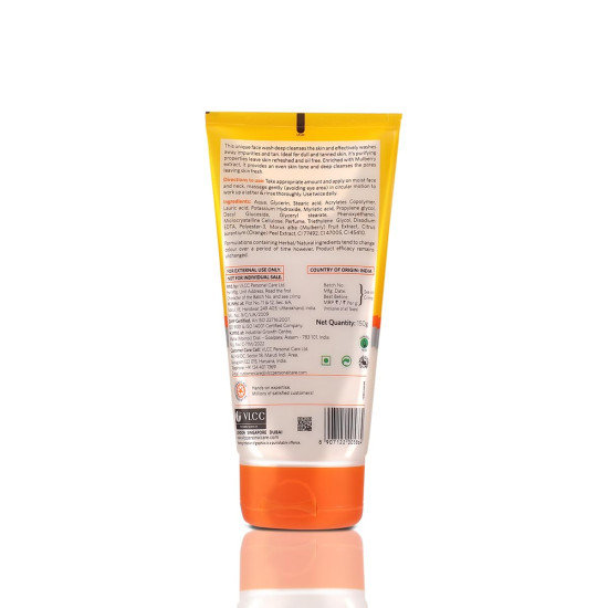 VLCC Anti Tan Skin Lightening Face Wash - 300ml | Mulberry & Orange Peel Extract