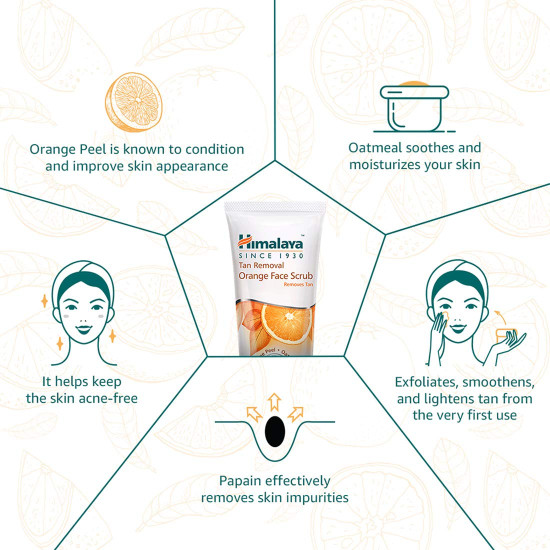Himalaya Tan Removal Orange Face Scrub - Gentle Exfoliating Skincare