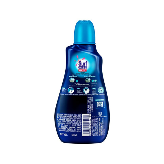 Surf Excel Matic Liquid Detergent Top Load 500 Ml - Tough Stain Removal