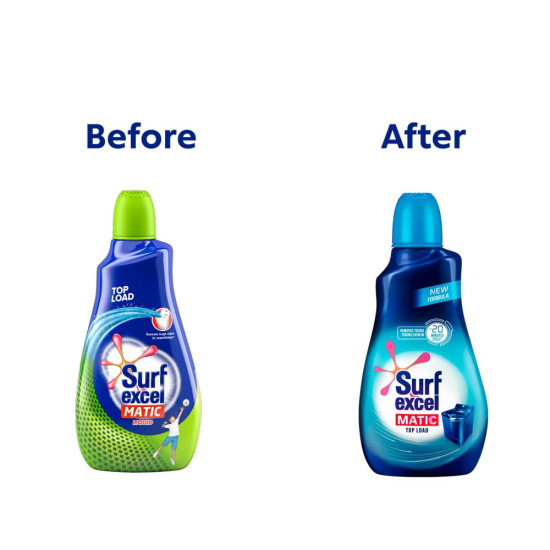 Surf Excel Matic Liquid Detergent Top Load 500 Ml - Tough Stain Removal