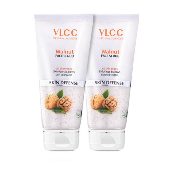 VLCC Walnut Face Scrub - 80g (Pack of 2) | Moisturizing & Exfoliating