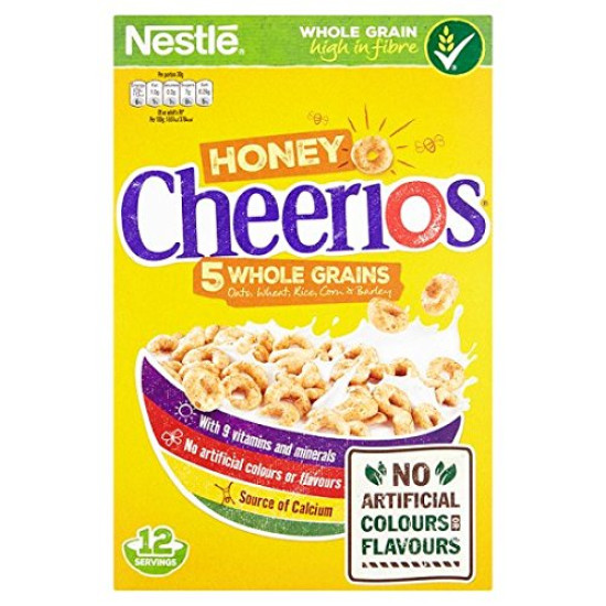 Nestle Honey Cheerios 5 Whole Grain Cereal - Healthy Breakfast Choice