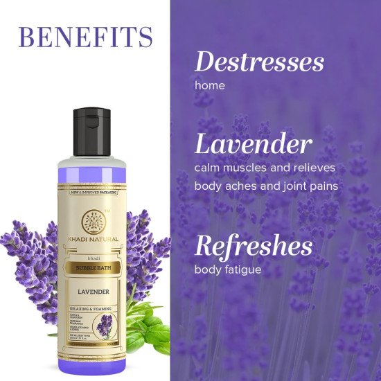 Khadi Natural Ayurvedic Lavender Bubble Bath - Revitalize Mind & Body