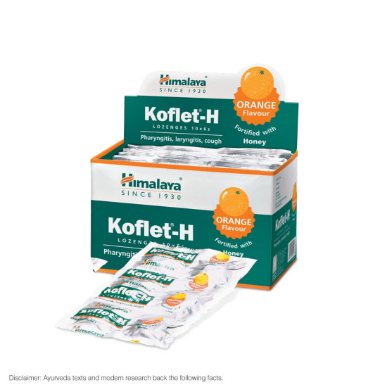 KOFLET H Lozenges (Orange Flavor) - Throat Soothing Relief