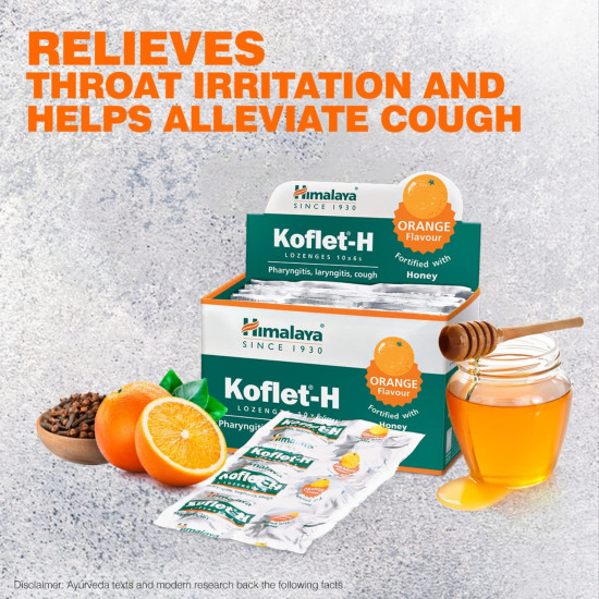 KOFLET H Lozenges (Orange Flavor) - Throat Soothing Relief