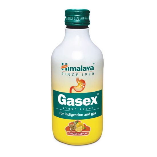 Himalaya Gasex Syrup - 200 ml (Ginger Lemon) - Natural Digestive Aid