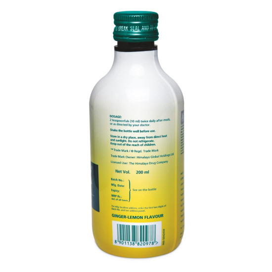 Himalaya Gasex Syrup - 200 ml (Ginger Lemon) - Natural Digestive Aid