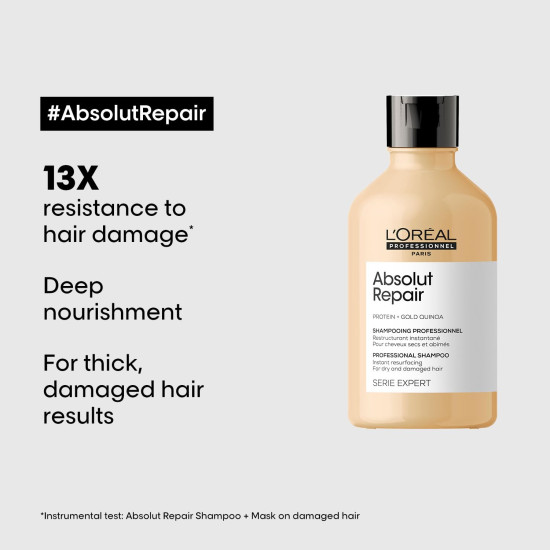 L'OREAL PROFESSIONNEL PARIS Absolut Repair Shampoo - Professional Hair Repair