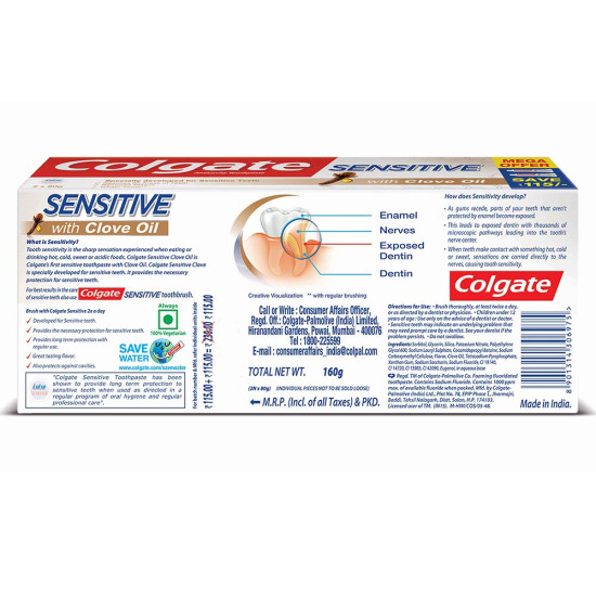 Colgate Sensitive Toothpaste with Clove Oil - Sensitivity Relief