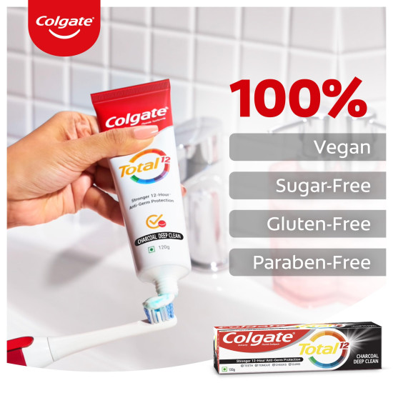 Colgate Total Whole Mouth Health Toothpaste - Charcoal Deep Clean Colgate Total Whole Mouth Health Toothpaste - Charcoal Deep Clean