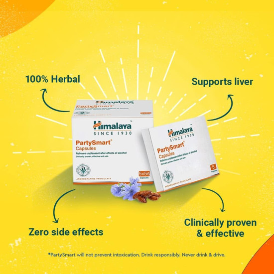 Himalaya PartySmart Capsules - Herbal Hangover Prevention