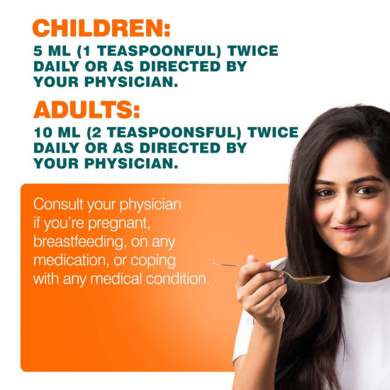 Himalaya Pure Herbs Syrup - Tulasi (Respiratory Wellness) - Relieves Cough and Cold
