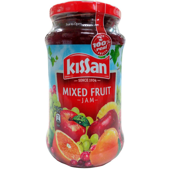 Kissan Jam - Mixed Fruit, 500g Jar - 100% Real Fruit Ingredients