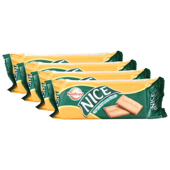 Sunfeast Biscuits Nice, 150g (Pack of 4) - Super Saver Combo
