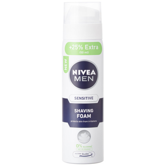Nivea Men Sensitive Shaving Foam - 25% Extra Free for Gentle Shaving