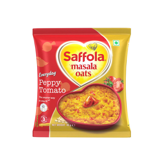 Saffola Masala Oats Peppy Tomato - Quick & Nutritious Meal