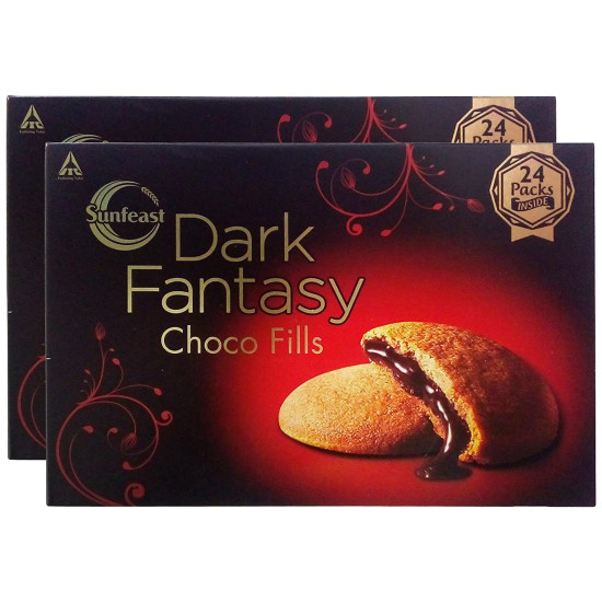 Sunfeast Dark Fantasy Biscuits Choco Fills - Rich Chocolate Delight