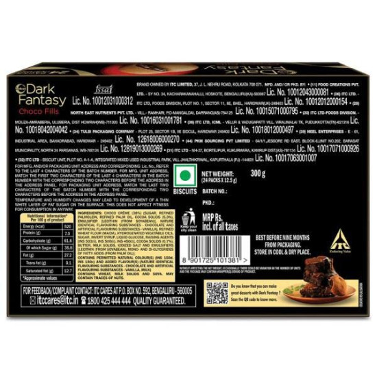 Sunfeast Dark Fantasy Biscuits Choco Fills - Rich Chocolate Delight