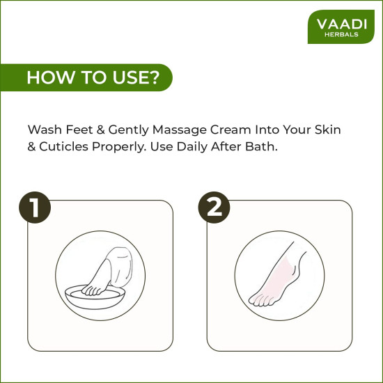 Vaadi Herbals Foot Cream - Clove and Sandal Oil 150G - Repair & Soften