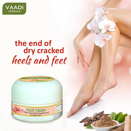 Vaadi Herbals Foot Cream - Clove and Sandal Oil 150G - Repair & Soften