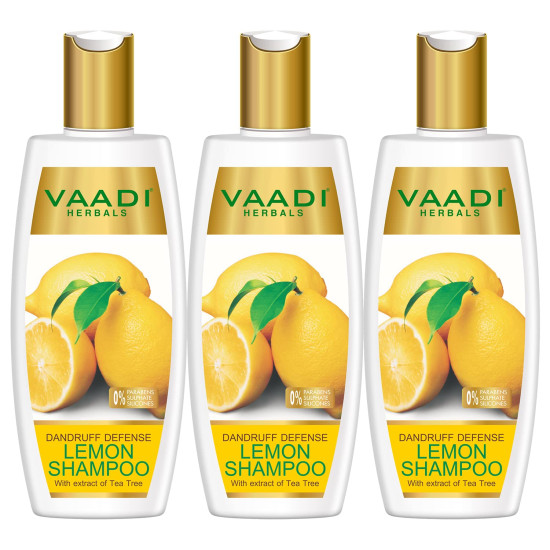 Vaadi Herbals Lemon Dandruff Defense Shampoo - Natural Dandruff Treatment