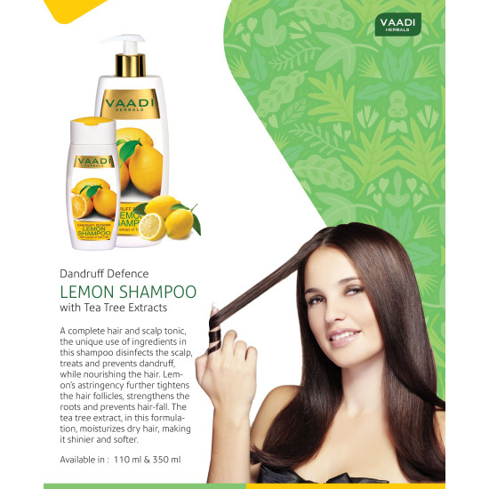 Vaadi Herbals Lemon Dandruff Defense Shampoo - Natural Dandruff Treatment