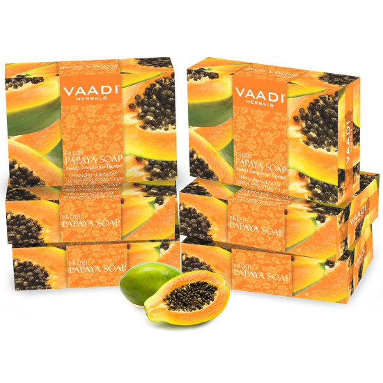 Vaadi Herbals Fresh Papaya Soap - Natural Glow & Exfoliation