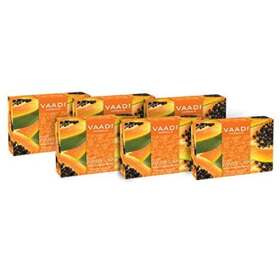 Vaadi Herbals Fresh Papaya Soap - Natural Glow & Exfoliation